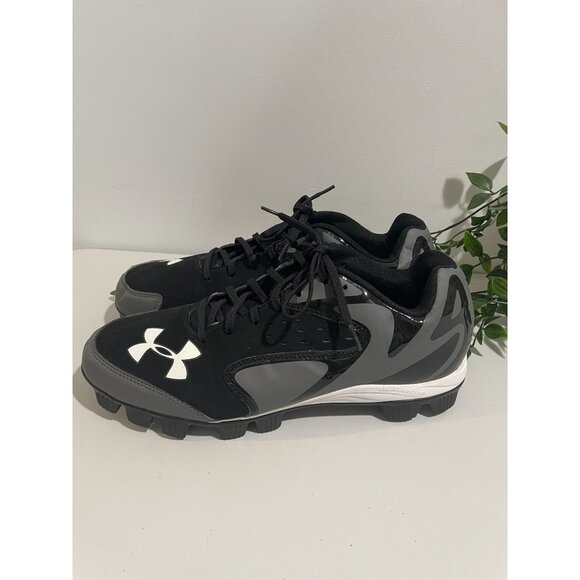 Under Armour Mens Black & Gray Cleats Size 9 - Picture 16 of 16